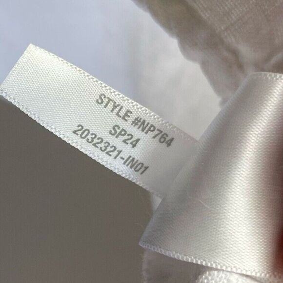 MADEWELL Linen Mini Dress Women 8 White Square Neck Cutout NP764 - Picture 12 of 12